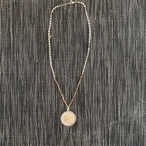 Unique silver and gold plated necklace. Hand made in Paris France